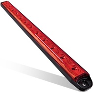 True Mods 16 Inch 12 Red LED Trailer Light Bar Strip [Brake + Sequential Turn Signal][DOT FMVSS 108 