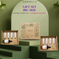 [AROMELE] Gift Set BIG Size - Lavender & White Tea Lavender & Geranium Blend/ | Free Custom Writing 
