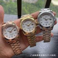 2026 Fashion Sports Log Dual-Calendar Type Diamond Surface Three-Hand Fully Automatic Mechanical Wat