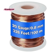 99.9% Dead Soft Copper Wire, 20 Gauge/ 0.8 mm Diameter, 328 Feet/ 100 M, 1 Pound Spool Pure Copper W