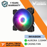 Flexi Tech INVASION Aurora 120mm Black RGB PC Desktop Case Fan