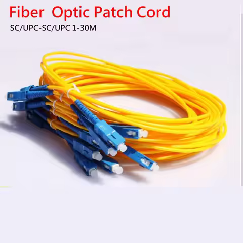 Optical Fiber Patch Cord 9/125 G652D Simplex SCUPC To SCUPC SM SX 9/125um 1/2/3M Pigtail FTTH Optic 