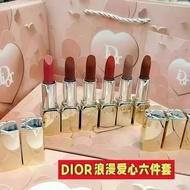 Real Shot❤ Special/80 New Style Romantic Lipstick Sample Six-Piece Set Gold Tube StyleContains 1.5g 