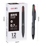 Deli 4 in 1 Colour Ball Pen  - Black/Blue/Red/Green Ink (0.7mm)