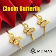 Cincin Butterfly Emas 916 Tulen Cincin Emas 916 Original Cincin Love Emas 916 Tulen Cincin Crown Emas 916 Original