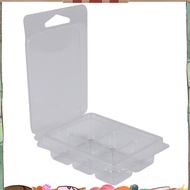 100 Packs Wax Melt Clamshells Molds Square, 6 Cavity Clear Plastic Cube Tray for Candle-Making & Soa