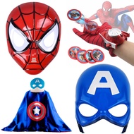 Kids Halloween Prank Luminous LED Spiderman Hulk Batman Face Mask Cosplay Toy
