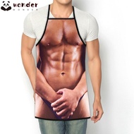 WONDER Muscle Men Baking Apron Novelty Kitchen Party Costume