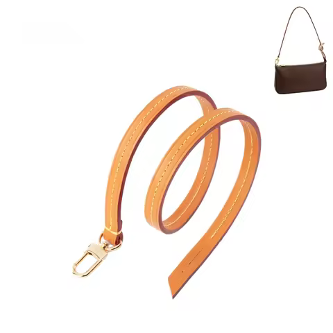 Berry&Snowy Vachetta Leather Strap Replacement for LV LVY Bag Luxury Straps Charm