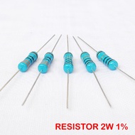 5PCS RESTAN 2W 1 PERCENT 2 WATT RESISTOR biru