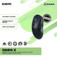 RAKK Easypc | DASIG X Ambidextrous Hotswap Trimode W3325 Huano 80M RGB Gaming E Black Or White