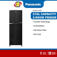 Panasonic Refrigerator (210L) AI ECONAVI Inverter 2-Door Fridge NR-BB211PKMY