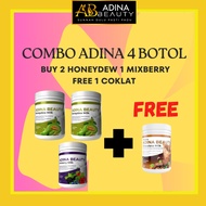 𝘾𝙤𝙢𝙗𝙤 4 Botol Susu Adina Beauty HQ - 2 HONEYDEW + 1 MIXBERRY + 1 COKLAT