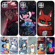 For Samsung A22 A22S 5G Case 6.6inch For Samsung Galaxy A22S 5G Back Cover GalaxyA22S GalaxyA22 A 22 5G black tpu case Funny fox cute unicorn