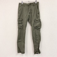 Wrangler 常規錐形工裝褲，拉鍊門襟，卡其色，W30 碼（古著）