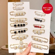 14Pcs Korean Pearl Waist Brooch Set Fashion Corsage Pins for Women