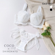 COCO Linge X SHIROHATO dazzlin flower bra tie-side panties set (Sizes G-I)(42PG327312)(Direct from J