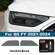 For Audi Q2 Q3 8Y Q5 FY Car Headlight TPU PPF Protective Film Smoke Black Pre Cut Auto Vinyl Wrap An