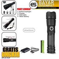 Senter Paket Lengkap XLAMP Senter LED USB Recharge XHP50 Senter Anti Air Super Terang Senter Led Sup