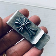 Kẹp tiền  money clip chrome heart bạc vintage fullbox.