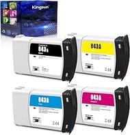 KSUMEI 843A Ink Cartridge Set 400ml Compatible with HP 843A PageWide XL 4000 4100 4500 4600 5000 510