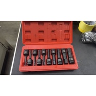 YAMIZA 10pcs 1/2'' Hex Impact Socket Set H4-H19 Cr-MoSetToolbox H Type Impact Driver Allen Key Set B