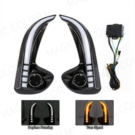 LED Daytime Running Light For Toyota Yaris Vios 2020 2021 2022 DRL Front Bumper Daylights Turn Signa
