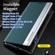 Flip Case For Redmi Note 11 Redmi Note 11s Redmi Note 11 Pro Luxury Mirror Leather Wallet Stand Book Cover Phone Coque Magnetic Bag For Redmi Note 9 Note 9s Note 9 Pro Phone Case
