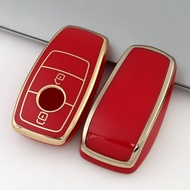 Car Key Cover Case for Mercedes Benz A C E S G Class GLC CLE CLA W177 W205 W213 W222 X167 AMG 2 Butt