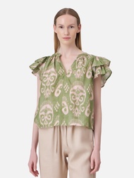 Nark Noy Flutter Sleeve Blouse