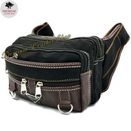 BS Large Size Canvas Waist Bag Travel Casual Pouch Bag Shoulder Bag Chest Bag Crossbody Bag Pouch Ba