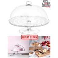 ARV BROLLOP Glass Serving stand with lid bekas hidang kek tempat letak kek