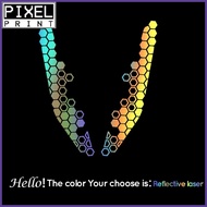 ✸ ◿ Honda Click 125i 150i v1 v2  Honeycomb Front Waterproof Motorcycles Decals Vinyl Sticker.