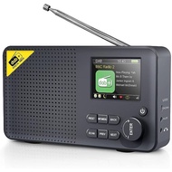 (USED) Greadio DAB/DAB+ &amp; FM Digital Raio,Mains and Battery Powered Radio Rechargeable Portable Radi