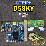 MEGRA D58KY All In One Board TCON CV9632H-A50 CC580PV7D.4K PD9254A2A-V1.1 TERPAKAI