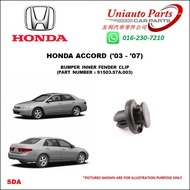 HONDA ACCORD SDA ('03 - '07) BUMPER INNER FENDER CLIP
