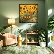 向日葵與金色的靜謐III - 黃油畫風向日葵掛畫/植物風景/太陽花