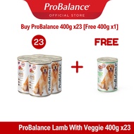 [FOC 400g] ProBalance 9.6kg Veggie / Gravy Wet Dog Food - 400g x 24 cans (5 Flavours)