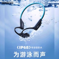 Remax Waterproof Sports Hanging Neck Earphone Sports Wireless Earphone Bone Conduction Wireless Blue