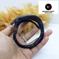 gelang akar bahar hitam ukir ular cobra RG 630