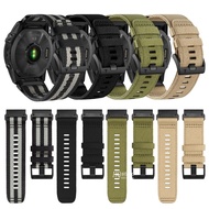 26mm 22mm Nylon Watch Band for Garmin Tactix 7Pro Fenix 7X 6X 7 5 6 Pro 5X 3HR Strap Smartwatch Replacement Wristband Bracelet