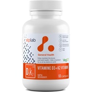 ATP LAB - Vitamin D3 K2 60 Kapsul - Suplemen Vitamin K2 MK-7 D3 - Tulang Sihat, Gigi Sihat, Otot Sih