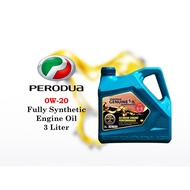 Perodua - 0w20 3L Fully Synthetic Engine Oil 0w-20 - 3Liter Minyak Enjin API-SN
