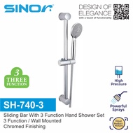 Sinor SH-740-3 Sling Bar With 3 Function Hand Shower Set 3 Function Hand Shower