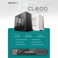 DEEPCOOL CL600 SERIES MID TOWER WOOD ACCENT TG WITH PRE-INSTALLED 2 X 120MM ARGB REVERSE FANS ATX PC