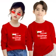 8.8 Long Sleeve T-Shirts for Boys and Girls, August 17th Edition, Happy Indonesian Independence Day