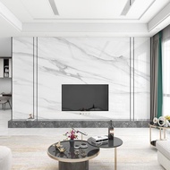 Modern Minimalist Living Room TV Background Wall Wallpaper Marble Wallpaper Nordic Light Luxury Deco