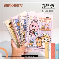 A5 PERCENT DAILY NOTEBOOK NOTEBOOK PLAIN STRIPED NOTEBOOK PERCENT MOTIF DAILY USE CUTE CUTE