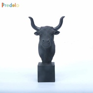 predolo Bovine Head Statue Symbol of Strength Bovine Head Bust Housewarming Gift for Desk