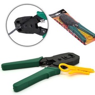 RJ45/RJ11 Dual Network Lan Cable Crimping Tool with Cable Stripper and Cutter